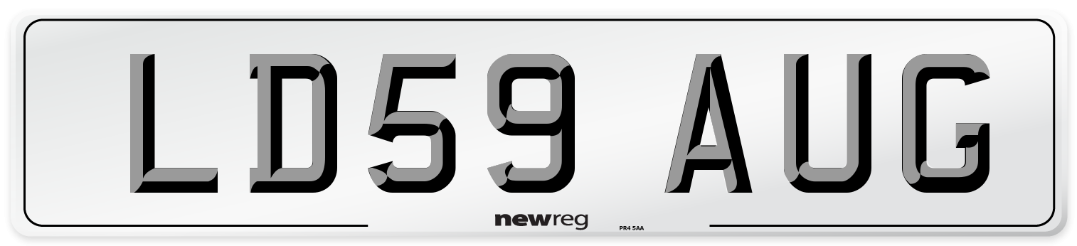 LD59 AUG Number Plate from New Reg